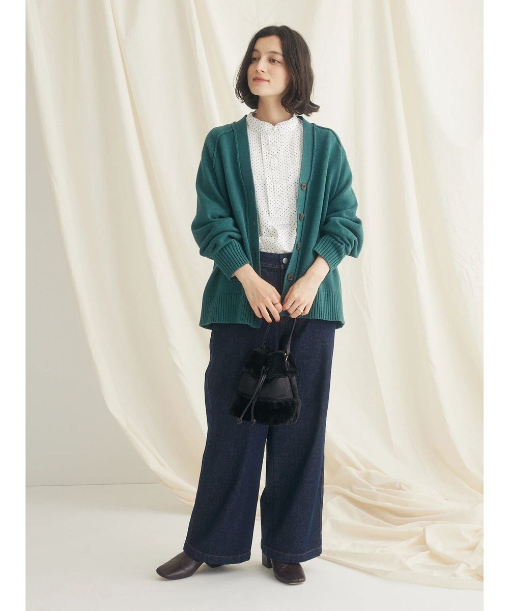 CRAFT STANDARD BOUTIQUE Ｖネックアウトリンキングカーディガン 