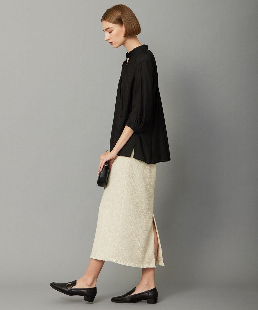 ICB 【接触冷感・速乾・洗える】 ドレープシフォン ブラウス 