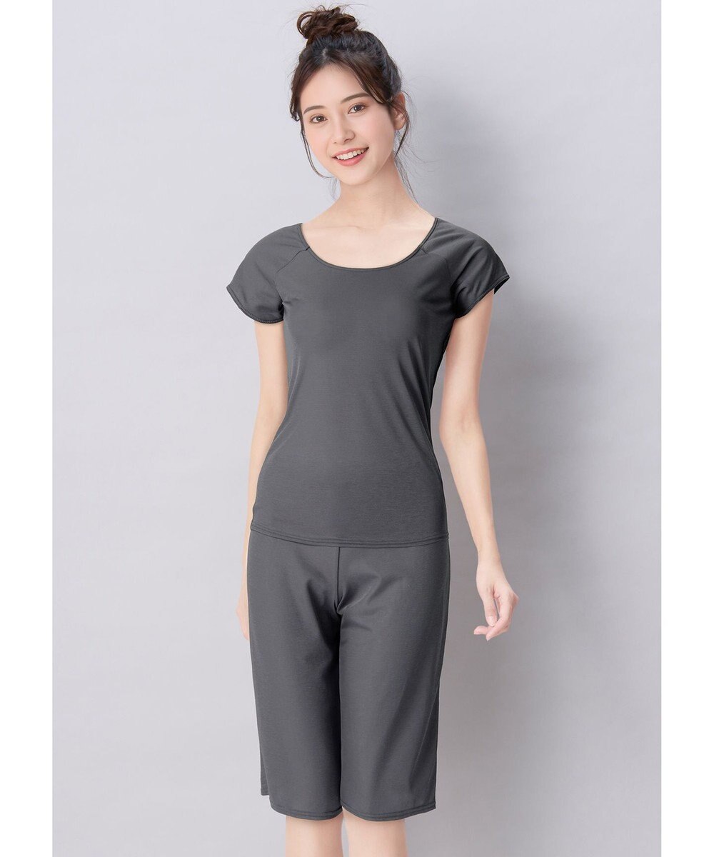 Wing インナー 汗をかいてもベタつきにくい 綿混(身生地) 抗菌防臭(身生地) 【瞬汗ドライ】 2分袖 半袖 春 夏 EL1239 ウイング／ワコール 