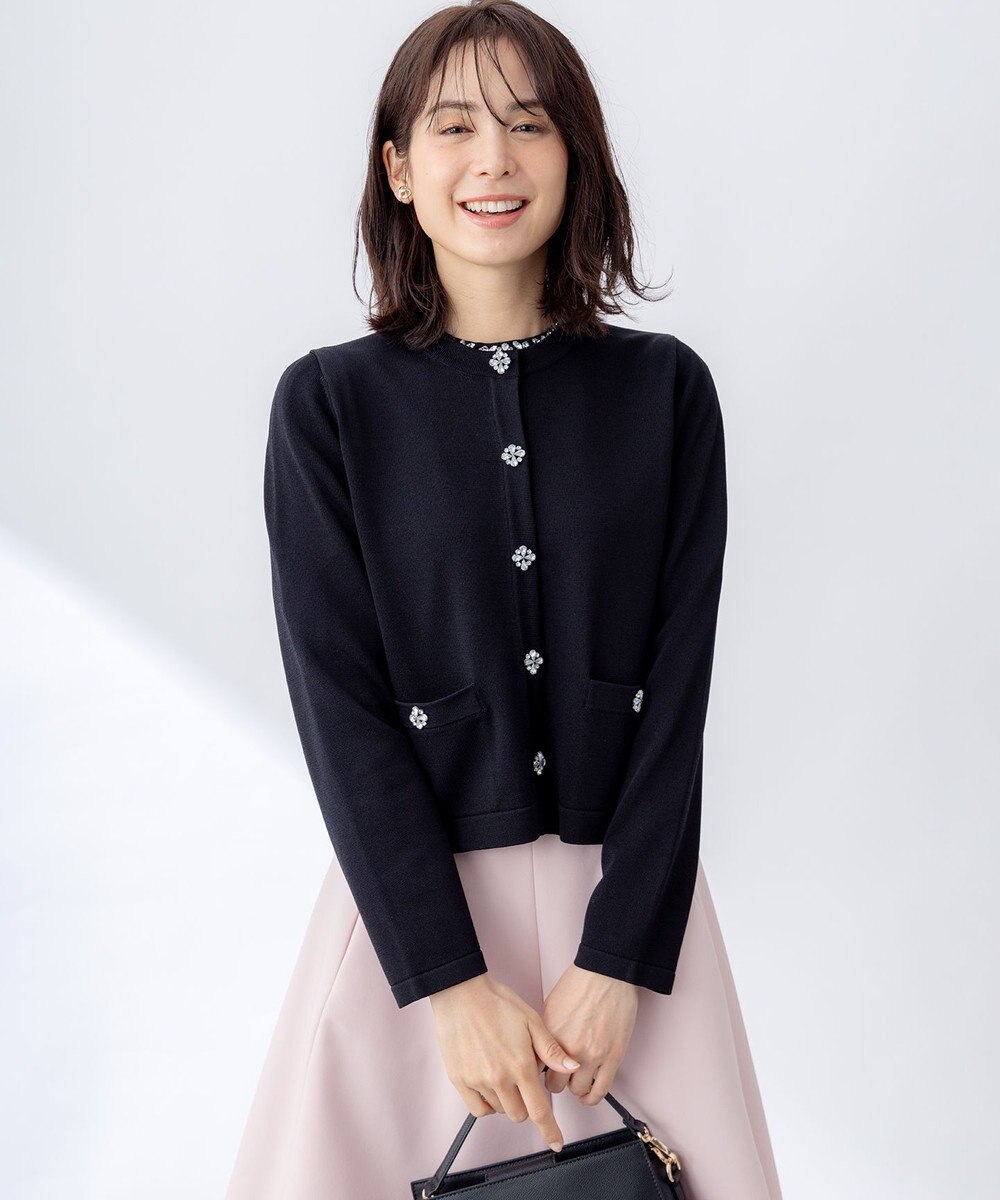 組曲 L 【WEB限定】ビジューニット ジャケット 