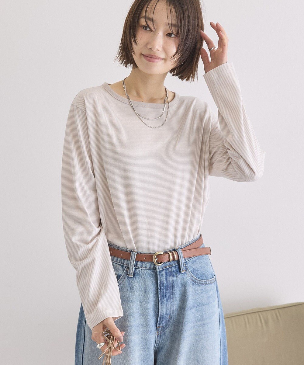 AMERICAN HOLIC シアーカラーボーダープルオーバー 