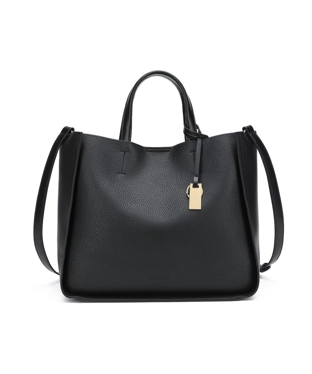 style code 【MERCURYDUO/マーキュリーデュオ】ラージポケット　2WAY ラージトートバッグ　キーリングチャーム付き 