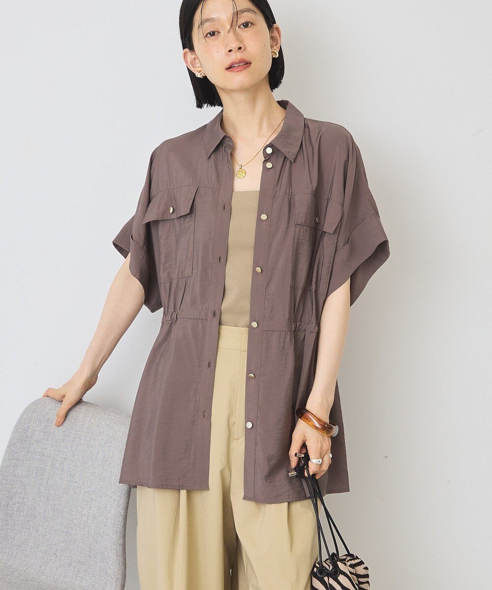 AMERICAN HOLIC メタルボタンウエストドロストシャツ 
