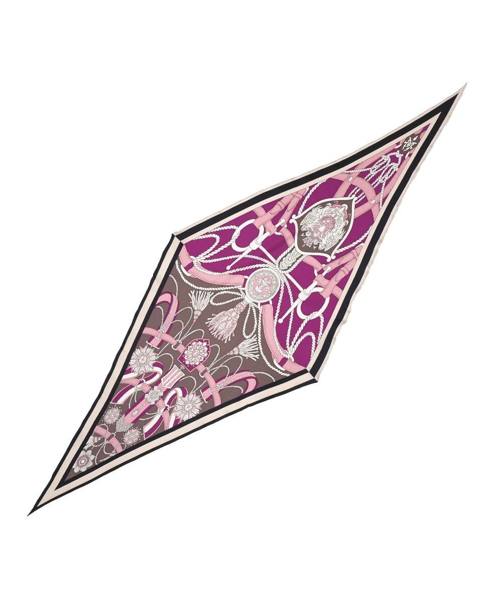 Marca 【Marcaオリジナル】バイカラーベルト シルクツイル 菱形スカーフ 