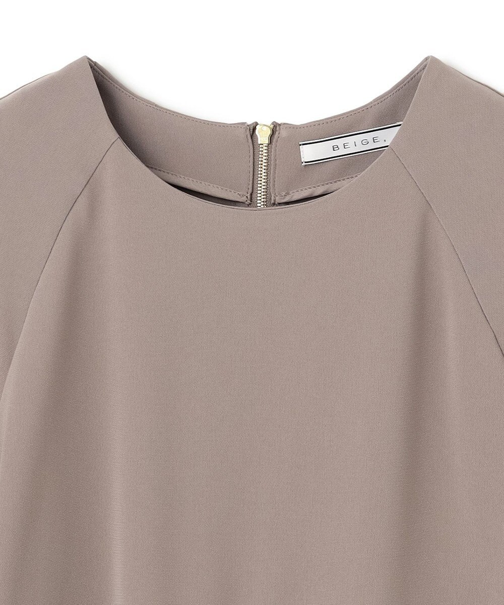 BEIGE， 【洗える】ACHILLEA / ペプラムバックファスナーブラウス 