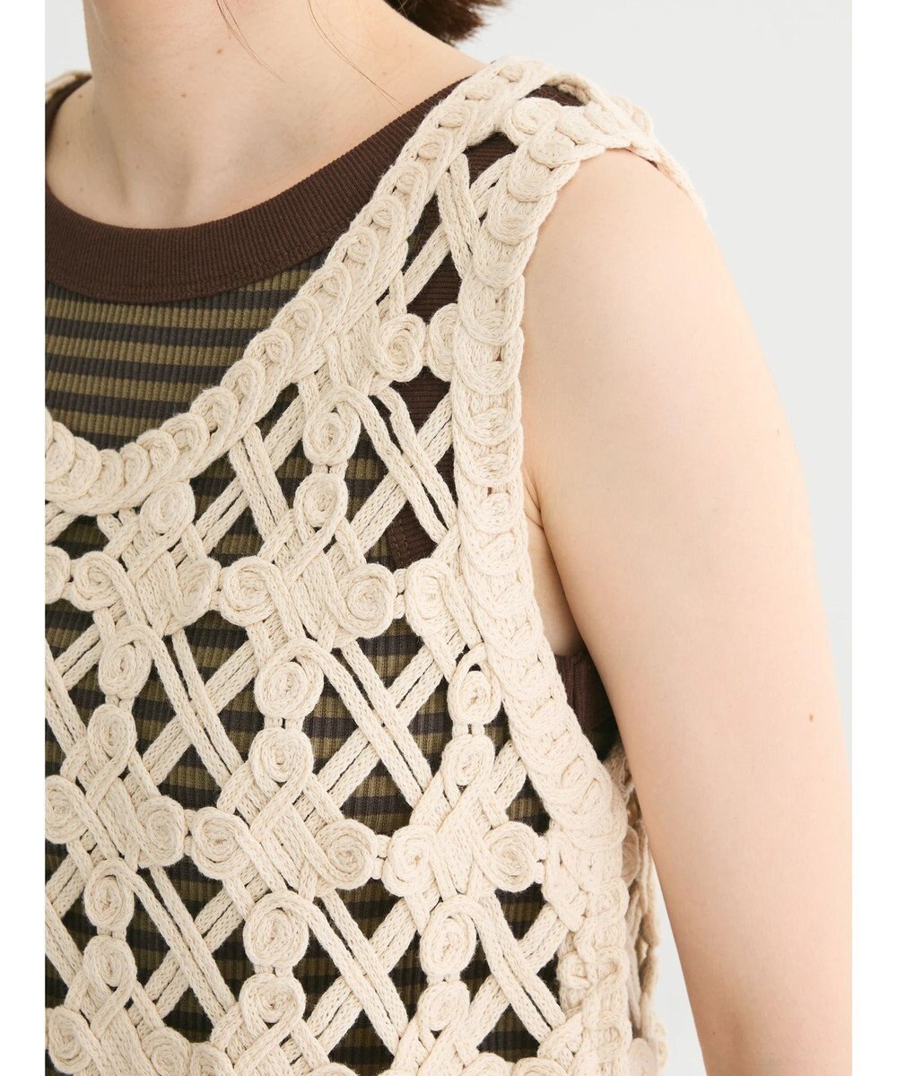 Green Parks かぎ針編みニットベスト 