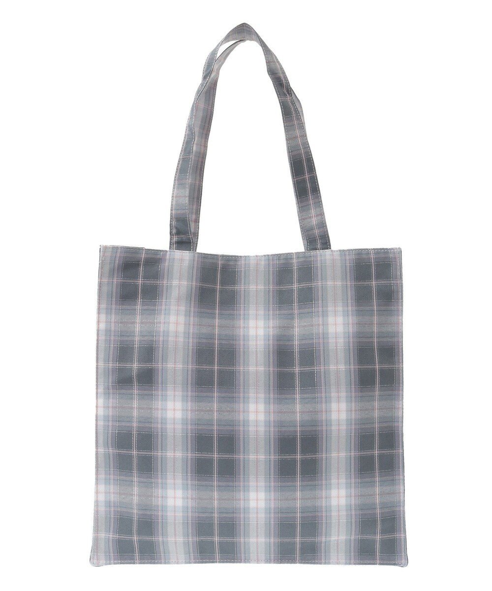 Maison de FLEUR ブランドロゴ刺繍チェックスクエアトート 