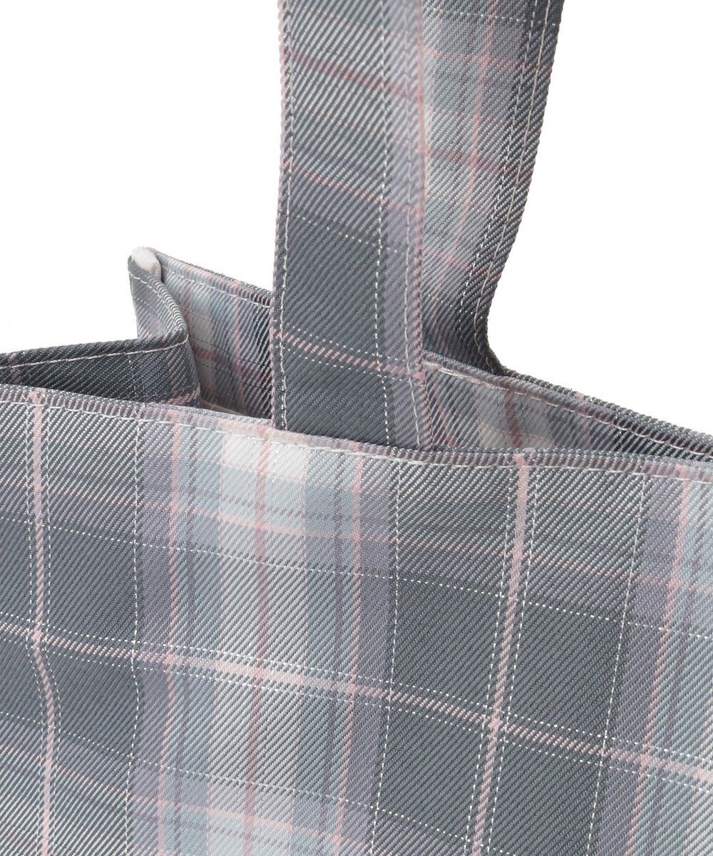 Maison de FLEUR ブランドロゴ刺繍チェックスクエアトート 