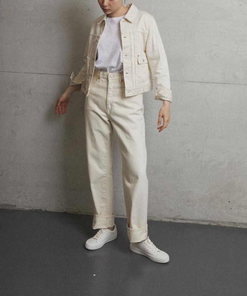 caqu modern classic テーパードデニムパンツ 