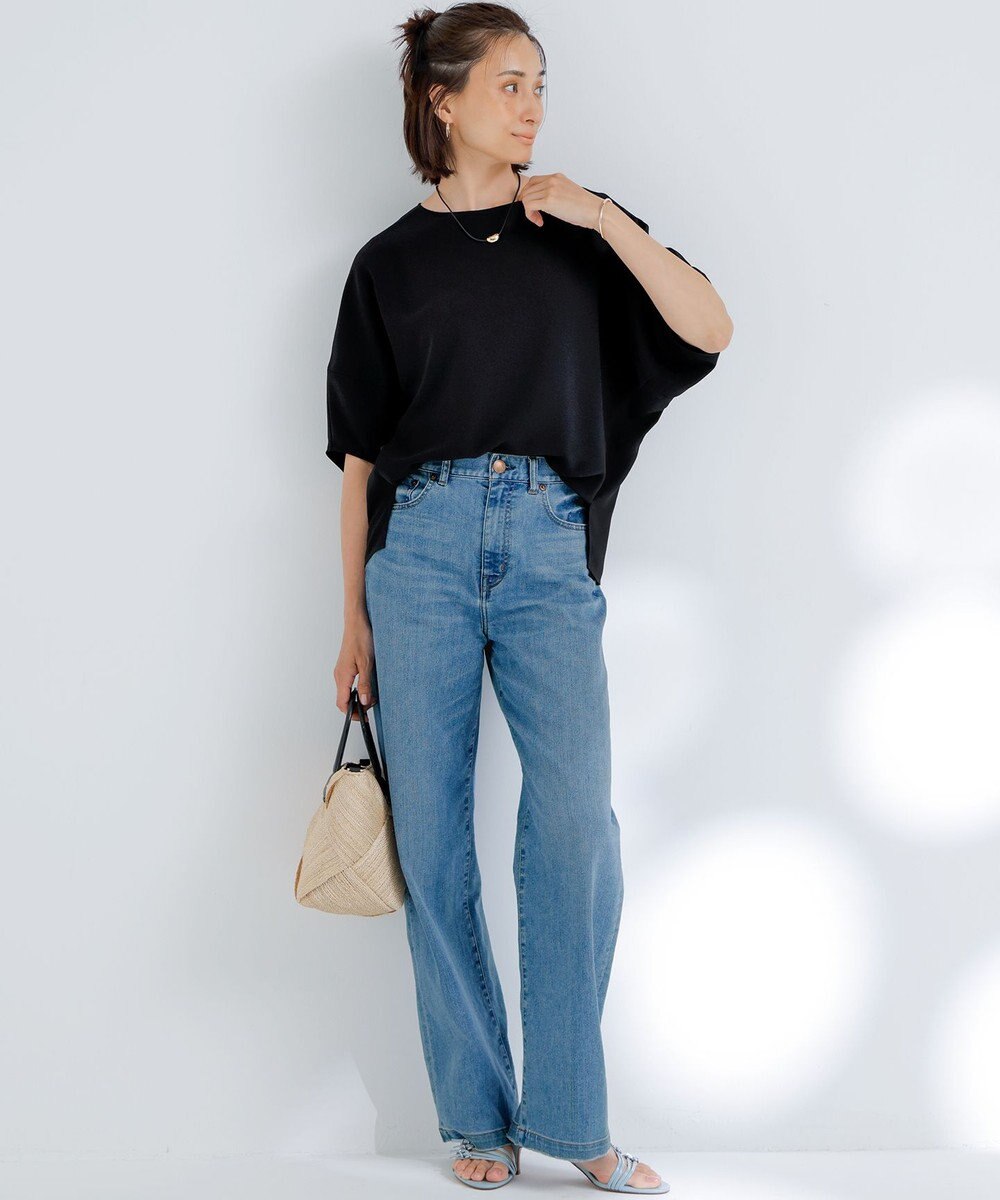 23区 【接触冷感】23区DENIM サマー ストレート ワイド パンツ 