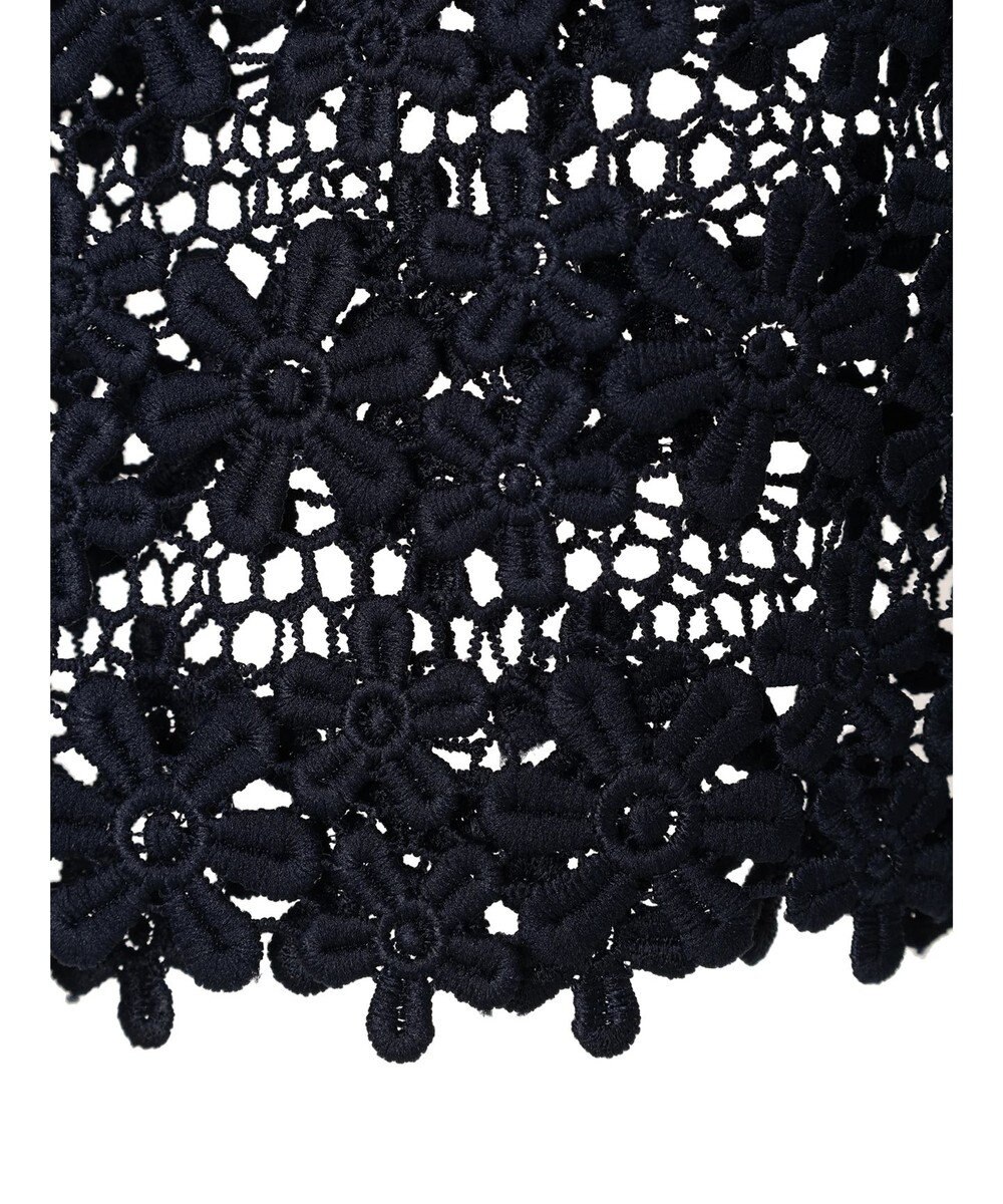 earth music&ecology 裾レース透かしニットプルオーバー 