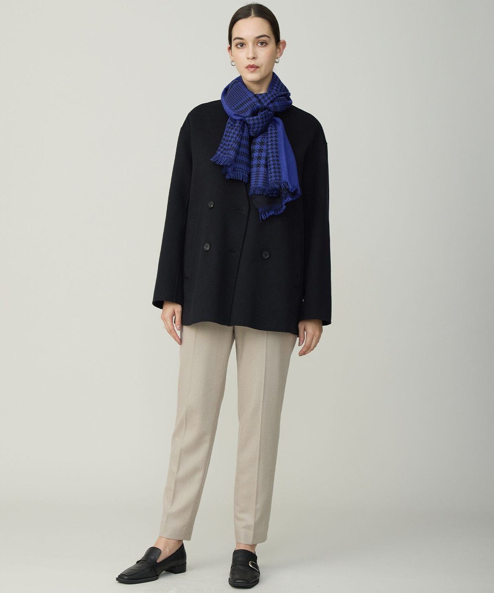 ICB L WoolRever ノーカラーショートコート 