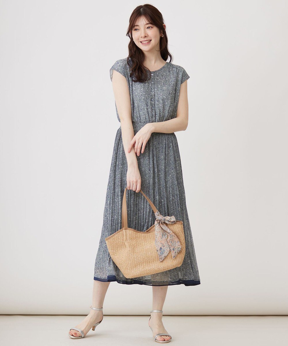 ANY SIS 【洗える】フラワープリーツ ワンピース 