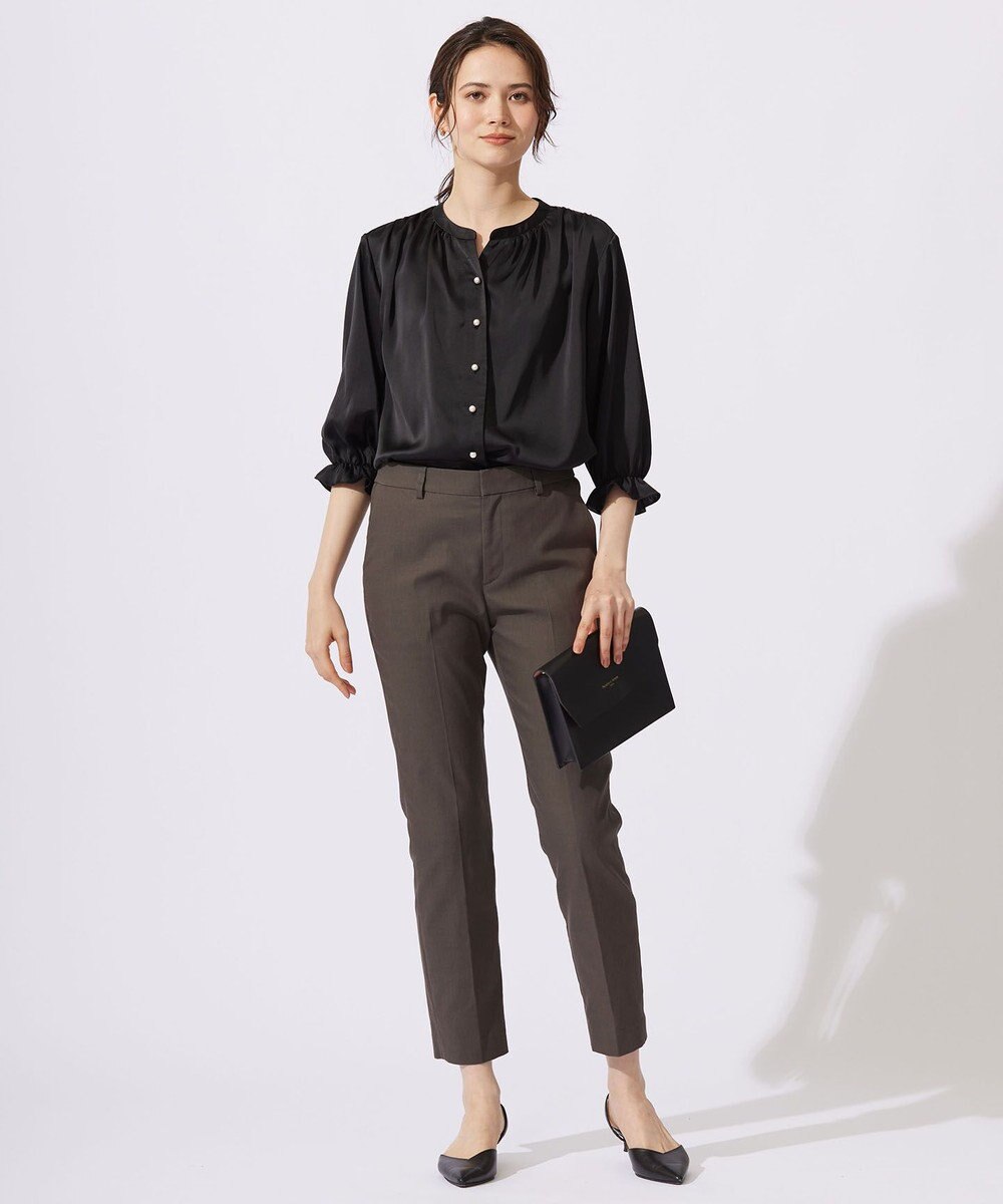 自由区 【接触冷感・UVカット・吸水速乾】シェルタリングオックステーパード パンツ 