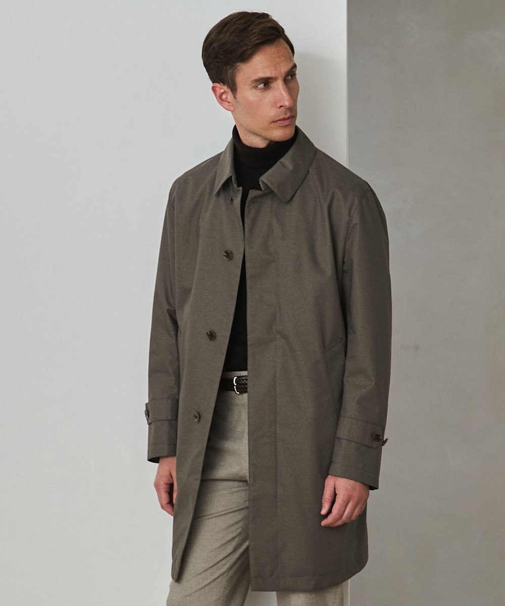 GOTAIRIKU 25年新作/3シーズン対応【防水/軽量/シワになりにくい】メランジカルゼ ステンカラーコート_無地 