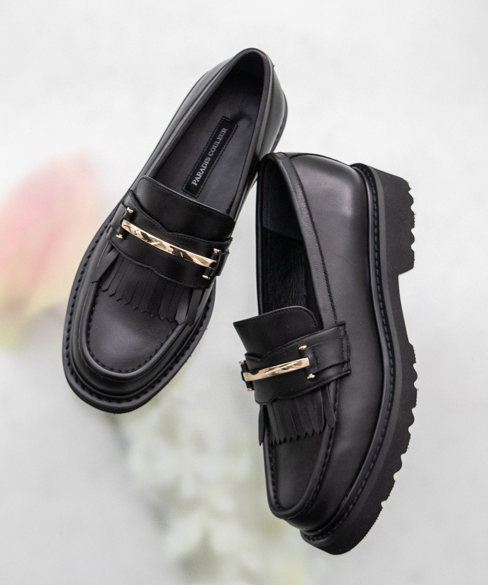 Bridget Birkin 【PARADIS COULEUR】メタルバーフリンジローファー 