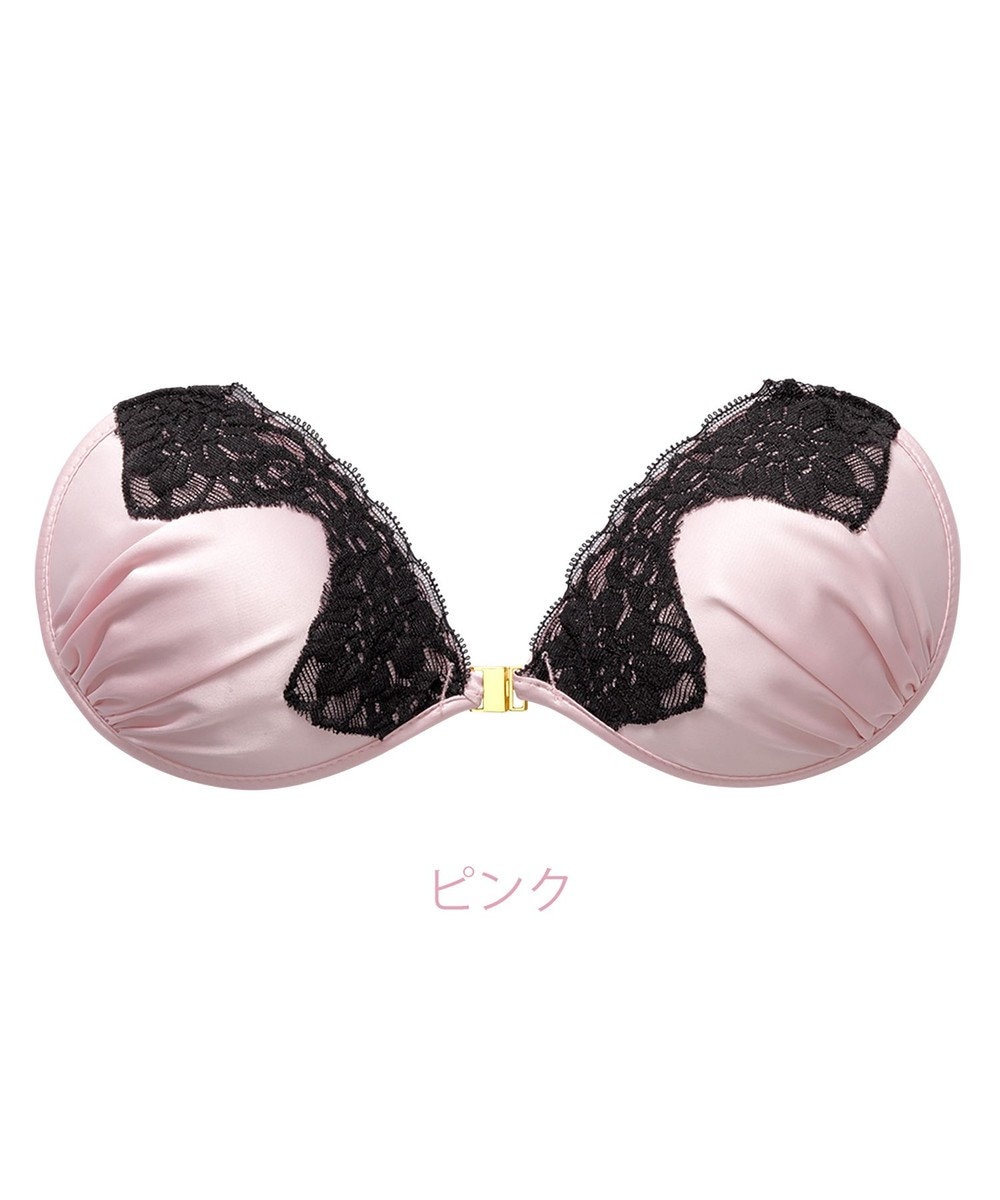 BRADELIS New York 【NuBra / ボリュームアップ】パテッドヌーブラ セクア デザインヌーブラ ストラップレス バックレス ピンク