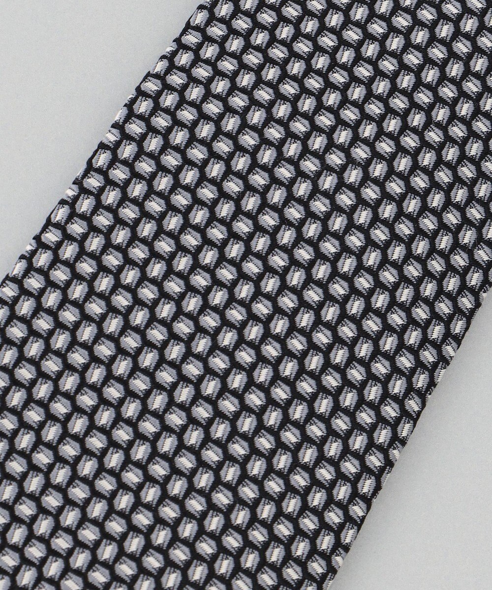GOTAIRIKU 【日本製】西陣ネクタイ_ブラック×シルバー系 