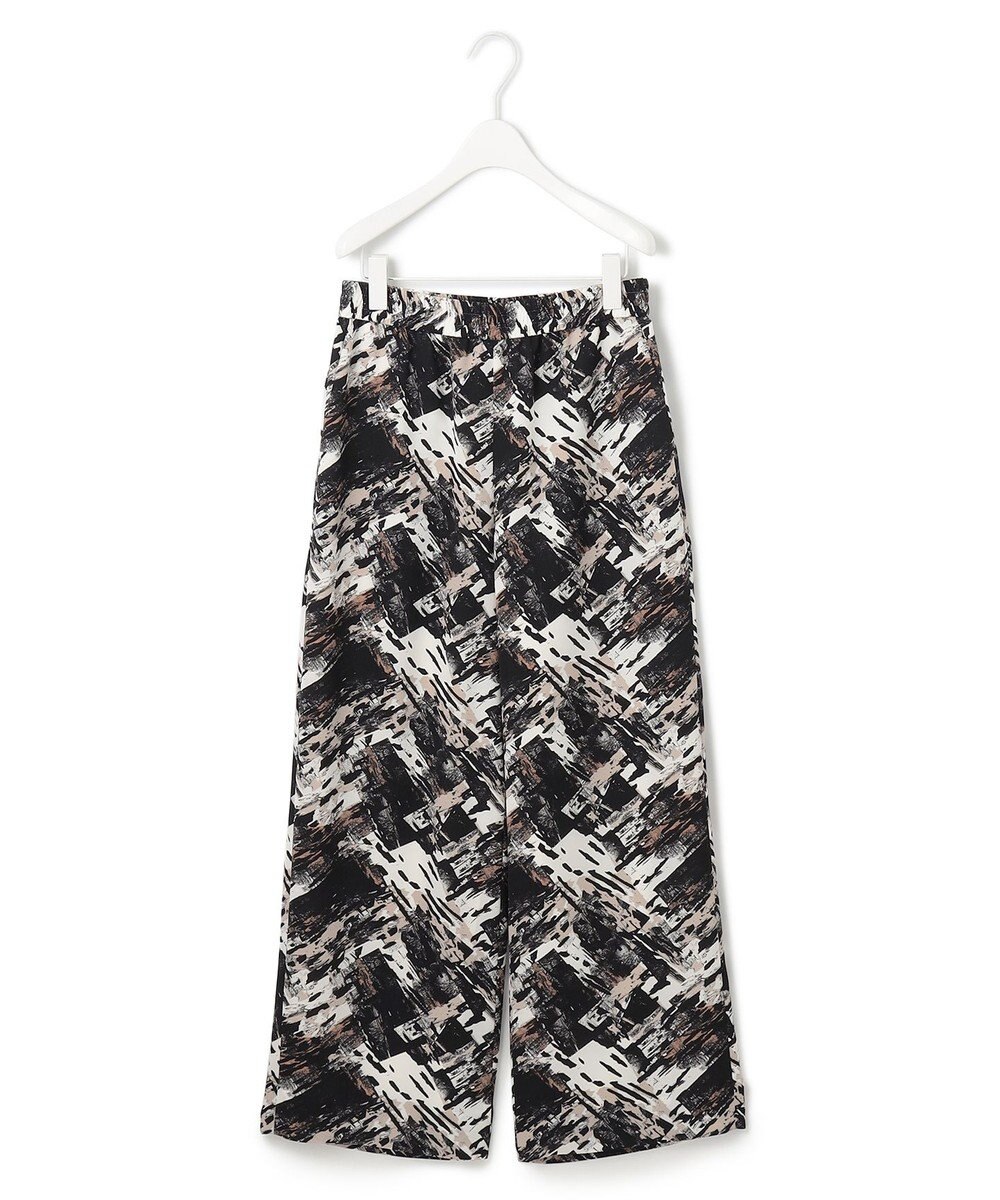 ICB L 【洗える】 ブラッシュプリント ワイドパンツ 