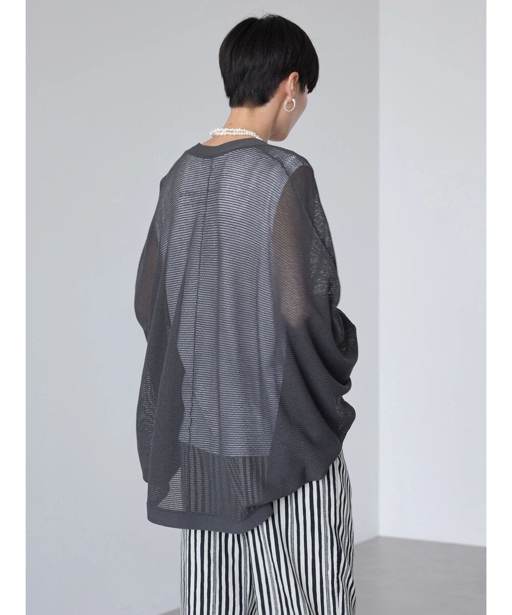 AMERICAN HOLIC ニュアンスメッシュニットカーディガン 