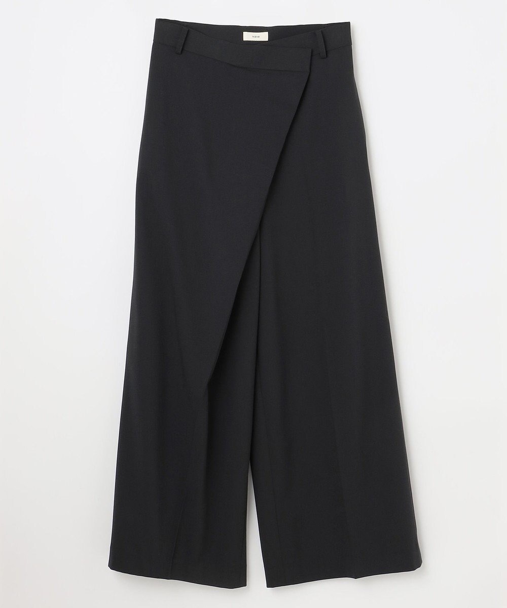 NAVE 【Nave・洗える】スパントロ ワイドラップパンツ 