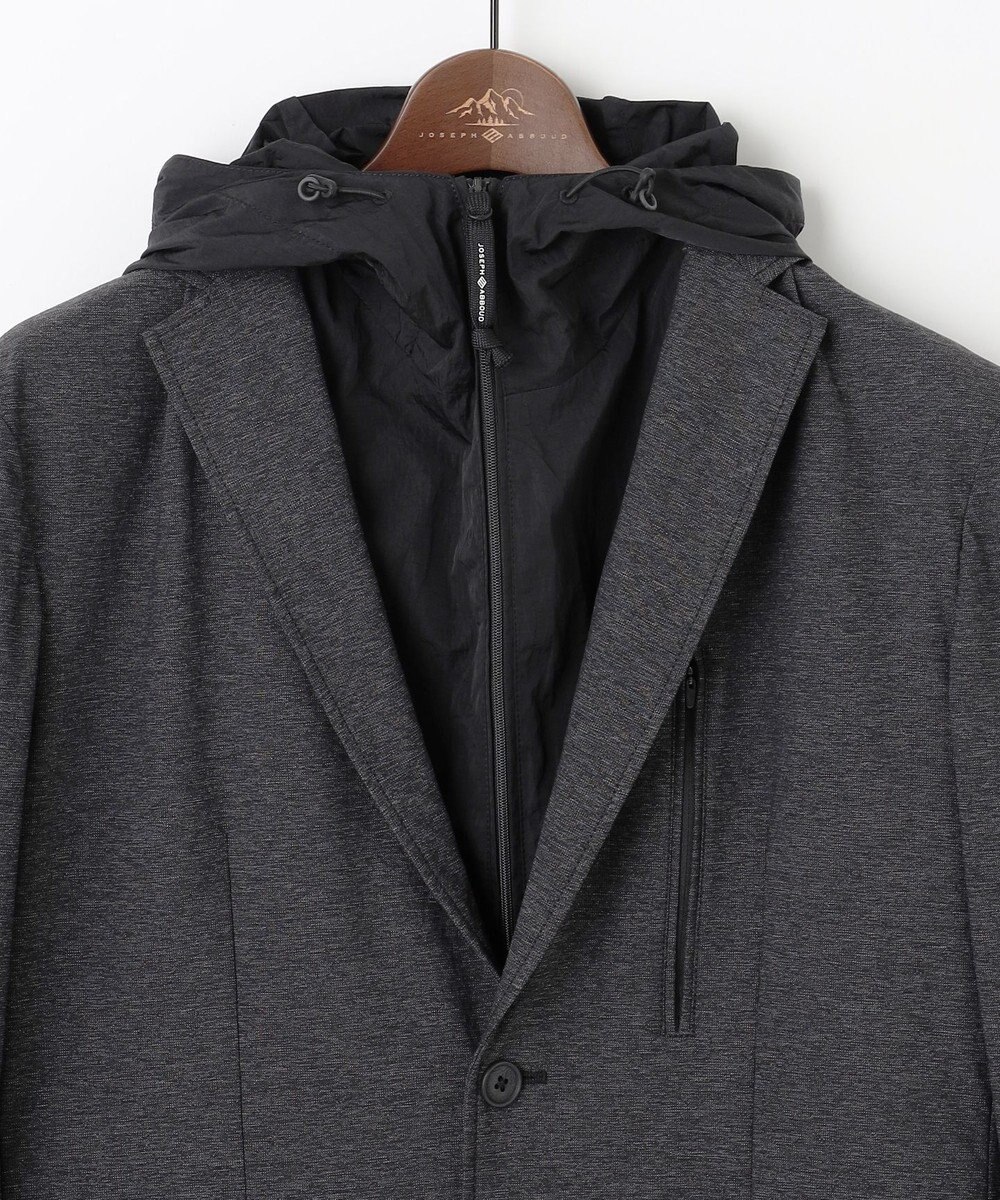 JOSEPH ABBOUD MOUNTAIN 【フードが外せる】メランジハイパワー2wayストレッチ ジャケット 