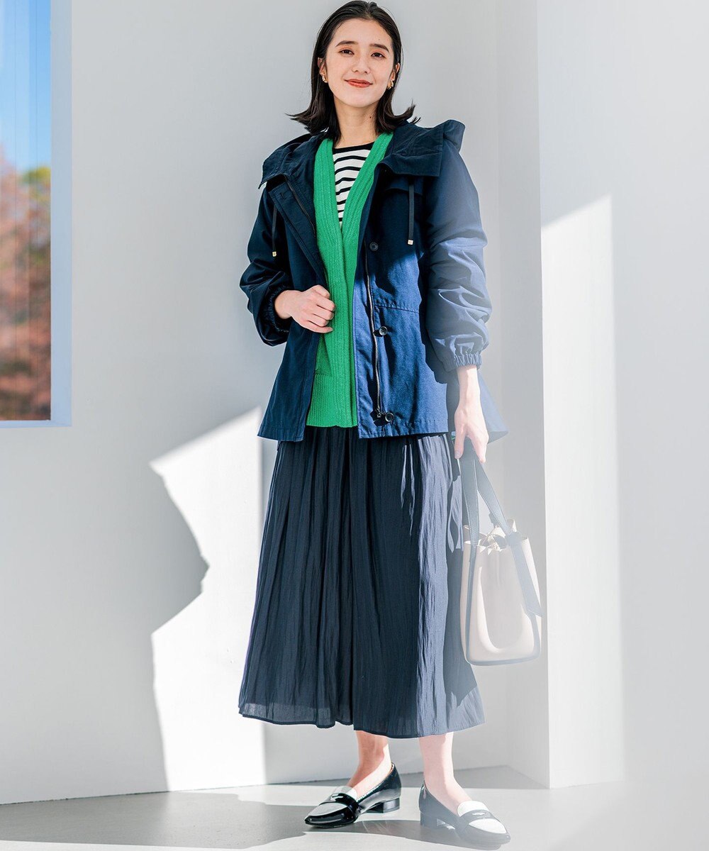 組曲 S 【WEB限定】フード付きライトブルゾン 