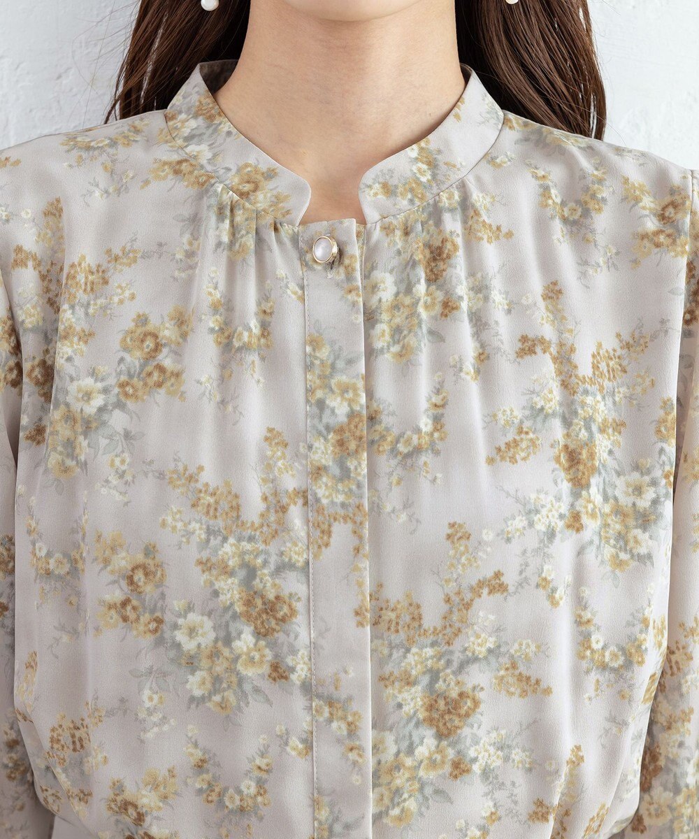 Tiaclasse L 【洗える】花柄フレアワンピース 