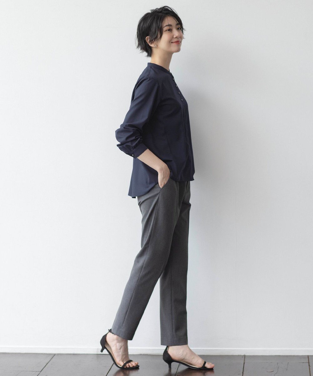 J.PRESS LADIES T/Rアルガンシルク テーパード パンツ 