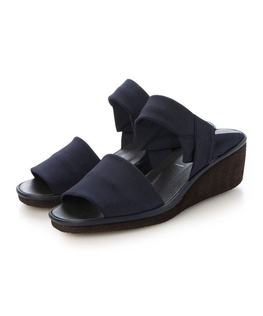 MODE ET JACOMO <D'ICI>ストレッチクロスウェッジサンダル 