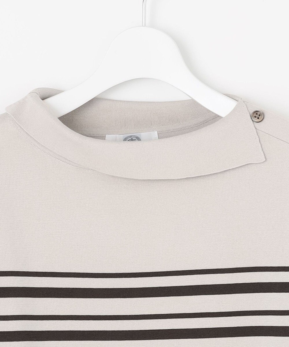 J.PRESS LADIES 【WEB限定カラーあり・洗える・抗菌防臭】COTTON POLYESTER ボーダー 襟付き ニット 