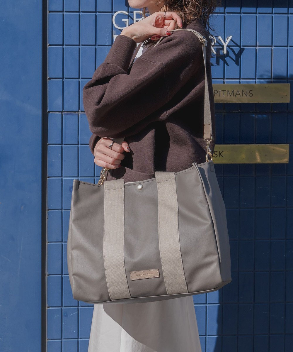 Hekhèr Le Style de Vie 【日本製 / A4サイズ対応 / 2WAY】PUコートコットンキャンバス トートバッグ large 
