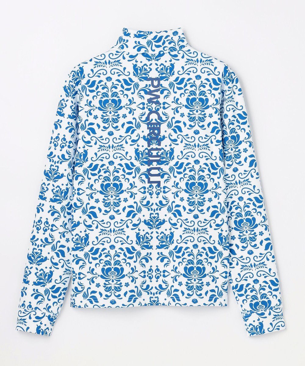 PW CIRCULUS 【吸水速乾 / UV遮蔽率99.5% UVカット / ストレッチ】【WOMEN】DELFT総柄 ロングスリーブモックT ゴルフウェア レディース 