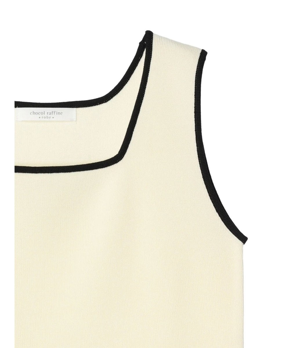 Green Parks ノースリーブスクエアニットプルオーバー 