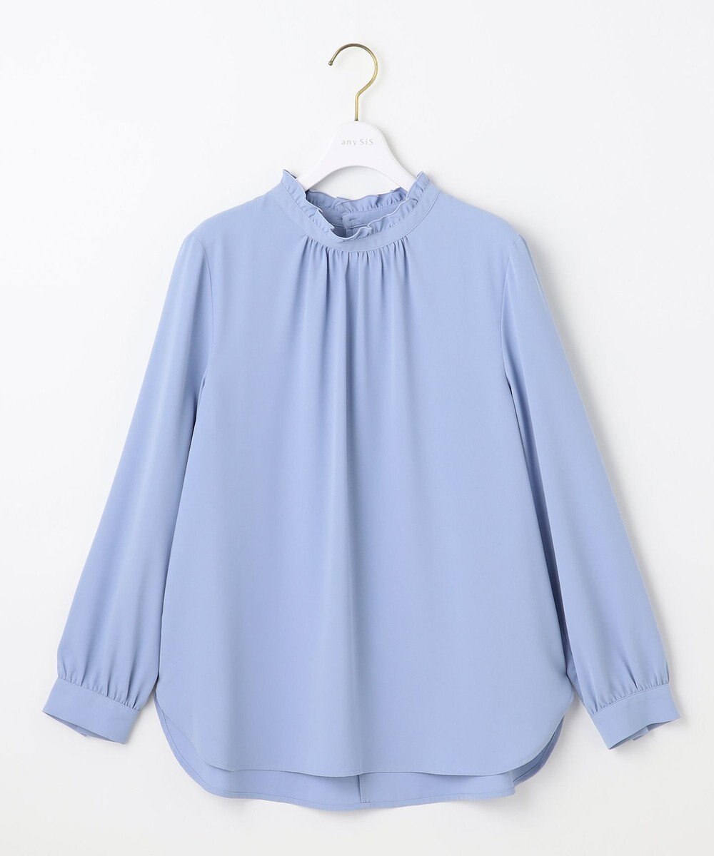 ANY SIS 【洗える】フリルネックスタンド ブラウス 