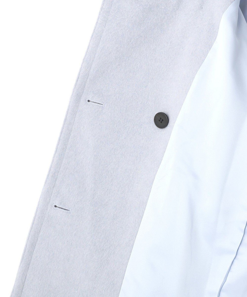 YECCA VECCA ウール混ミドル丈スタンドカラーコート 