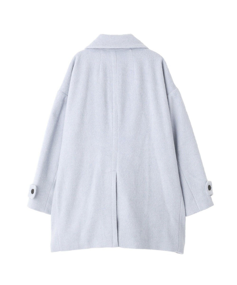 YECCA VECCA ウール混ミドル丈スタンドカラーコート 