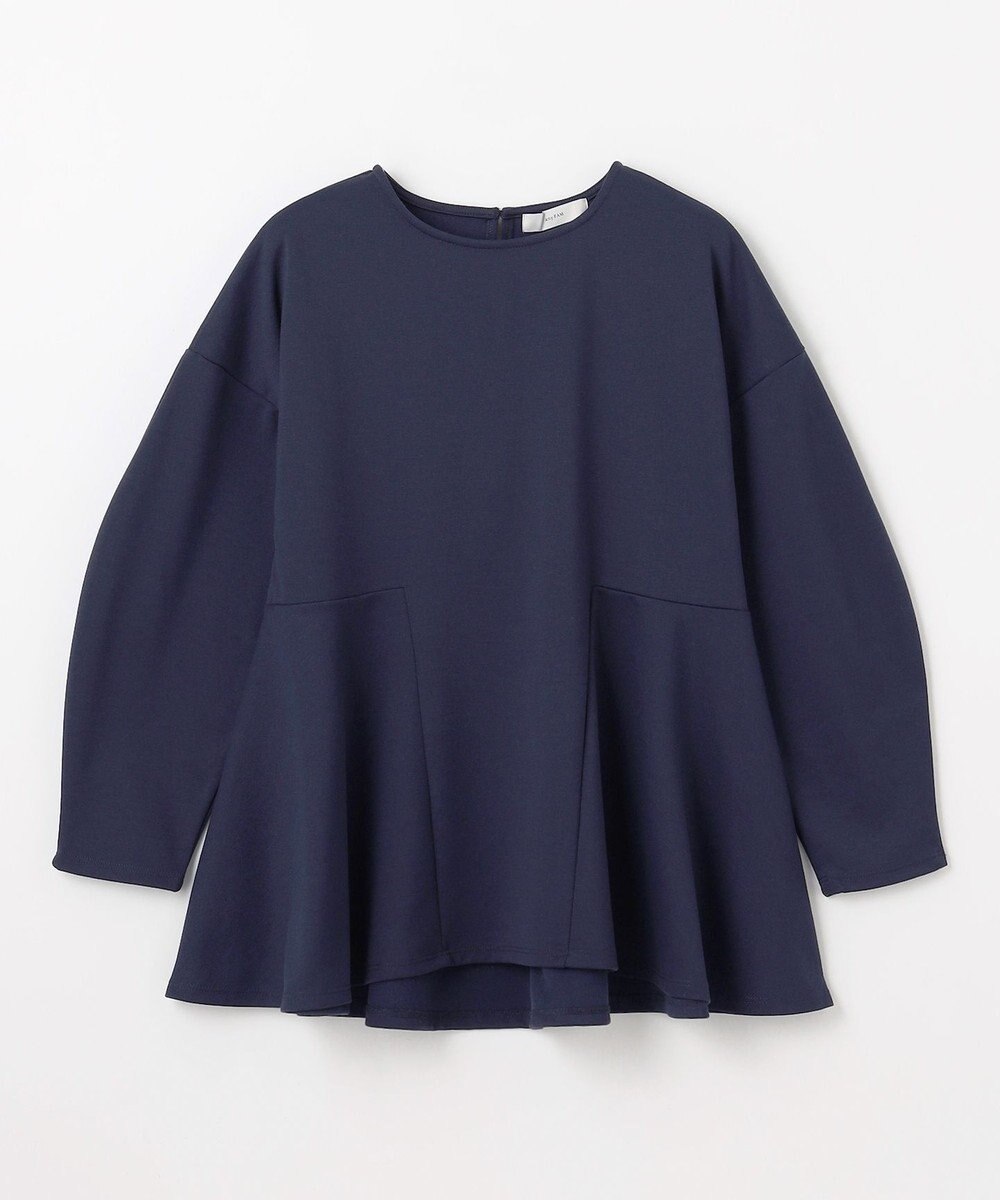 ANY ジョーゼット裏起毛ペプラムプルオーバー 