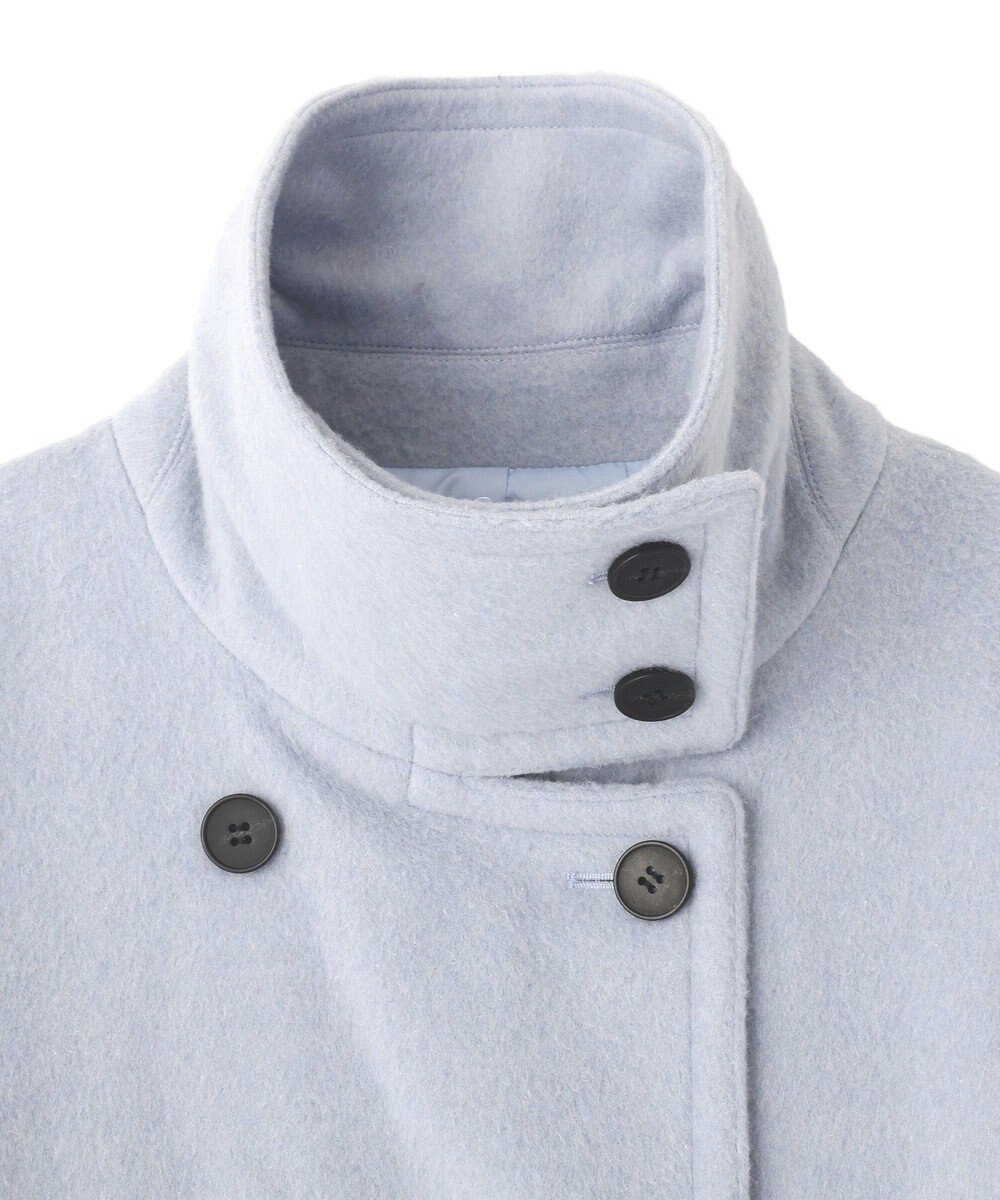 YECCA VECCA ウール混ミドル丈スタンドカラーコート 