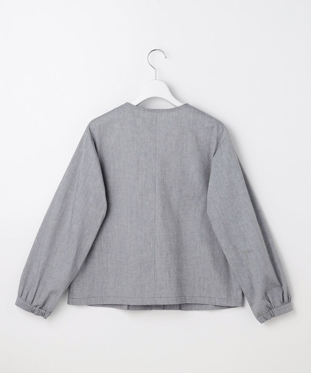 J.PRESS LADIES L TCリネン ドライツイル ノーカラー ブルゾン 