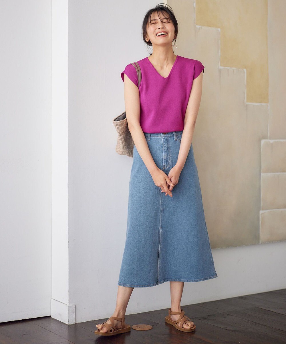 ANY 【前後2WAY/アンチピリング/洗濯機可】ノースリーブニット 