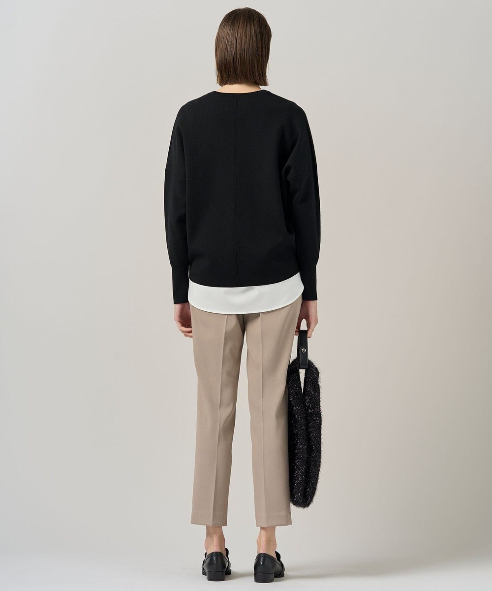 ICB 【洗える】 シルキーウールダブルフェイス ニットプルオーバー 