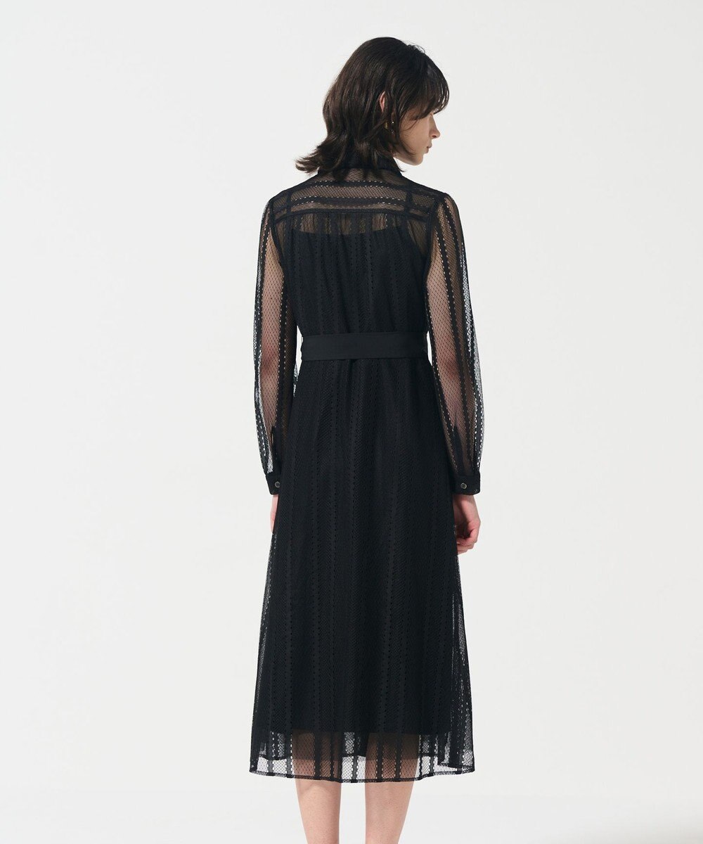 GRACE CONTINENTAL ストライプレースシャツワンピース 