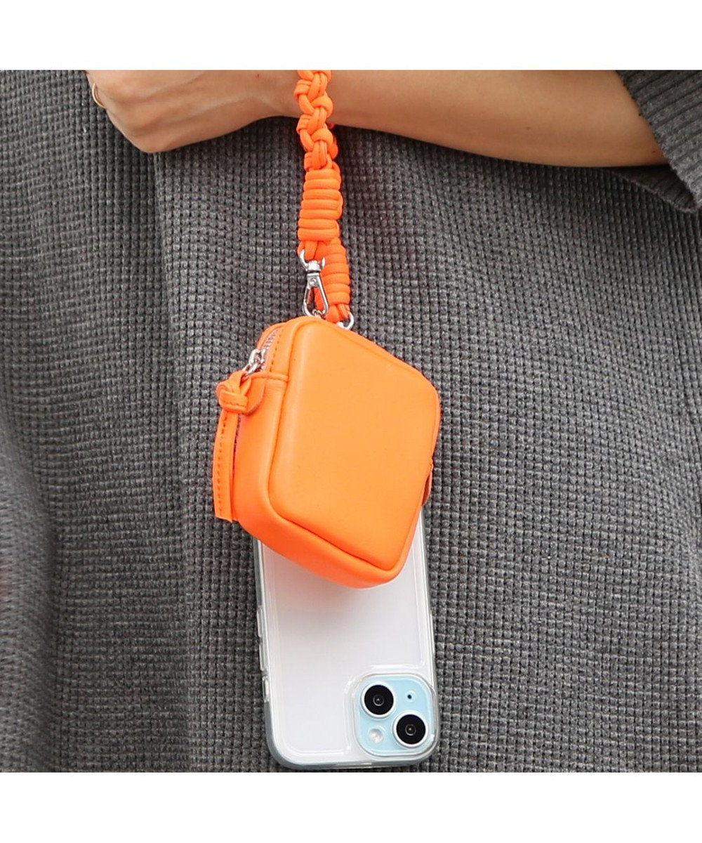 UNBILLION ペルケ perche / 蛍光レザーストラップ付き・チャームポーチショルダー 