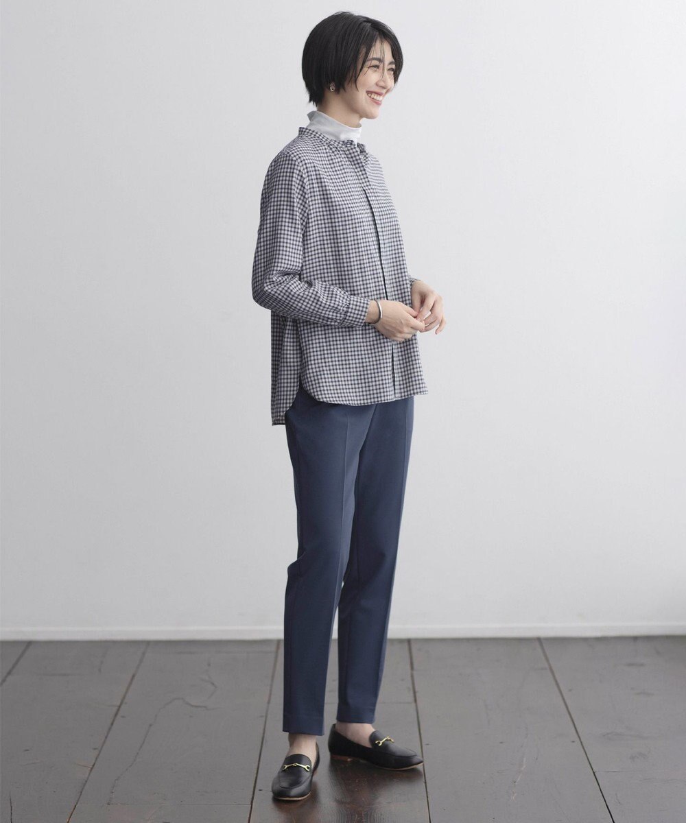 J.PRESS LADIES T/Rアルガンシルク テーパード パンツ 