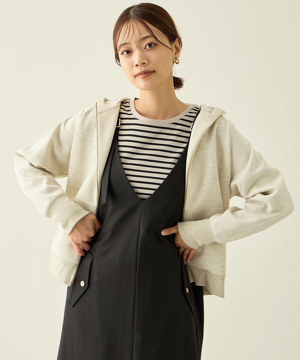 ANY L ラメダンボールダブルジップパーカー 