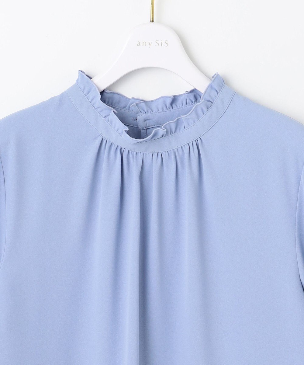 ANY SIS 【洗える】フリルネックスタンド ブラウス 