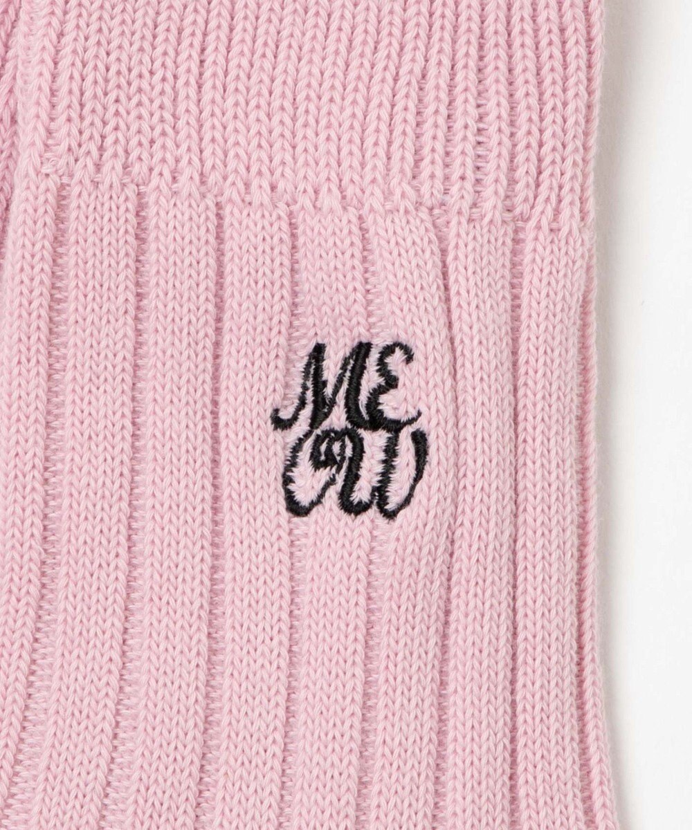 WEGO ガーリーロゴ刺繍ソックス 