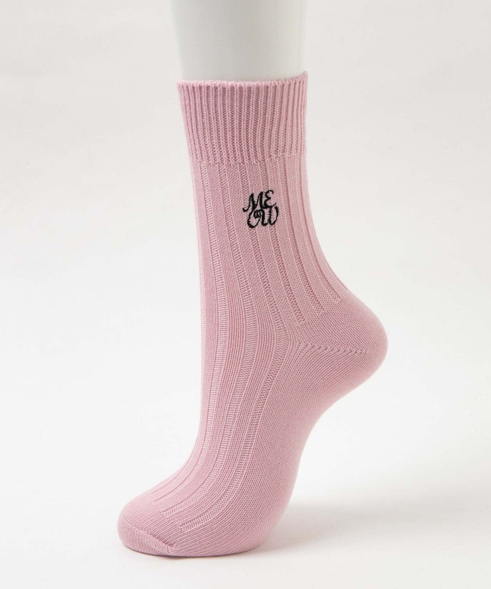 WEGO ガーリーロゴ刺繍ソックス 