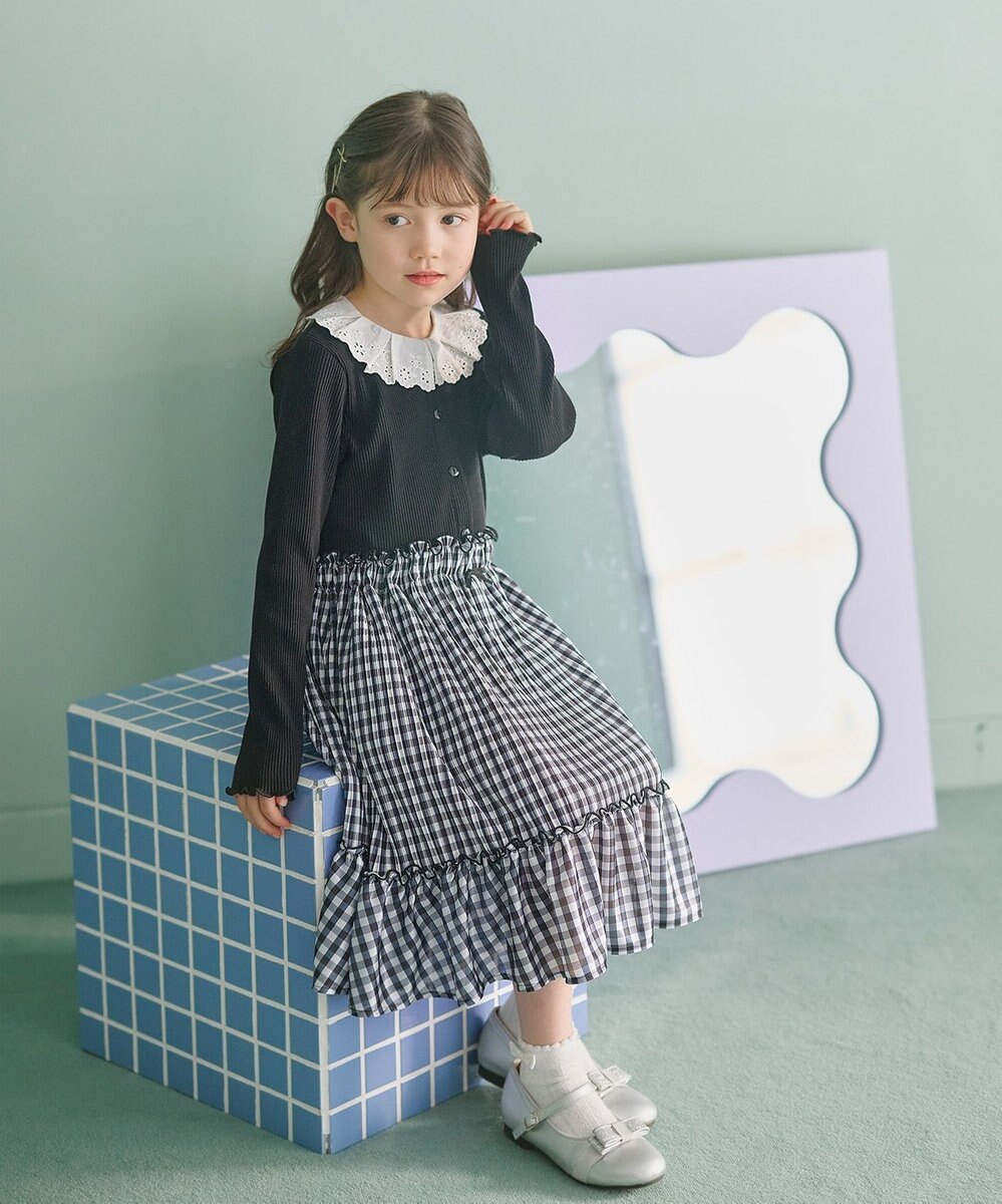 組曲 KIDS 【150-160㎝】フリルリブ2WAY トップス 